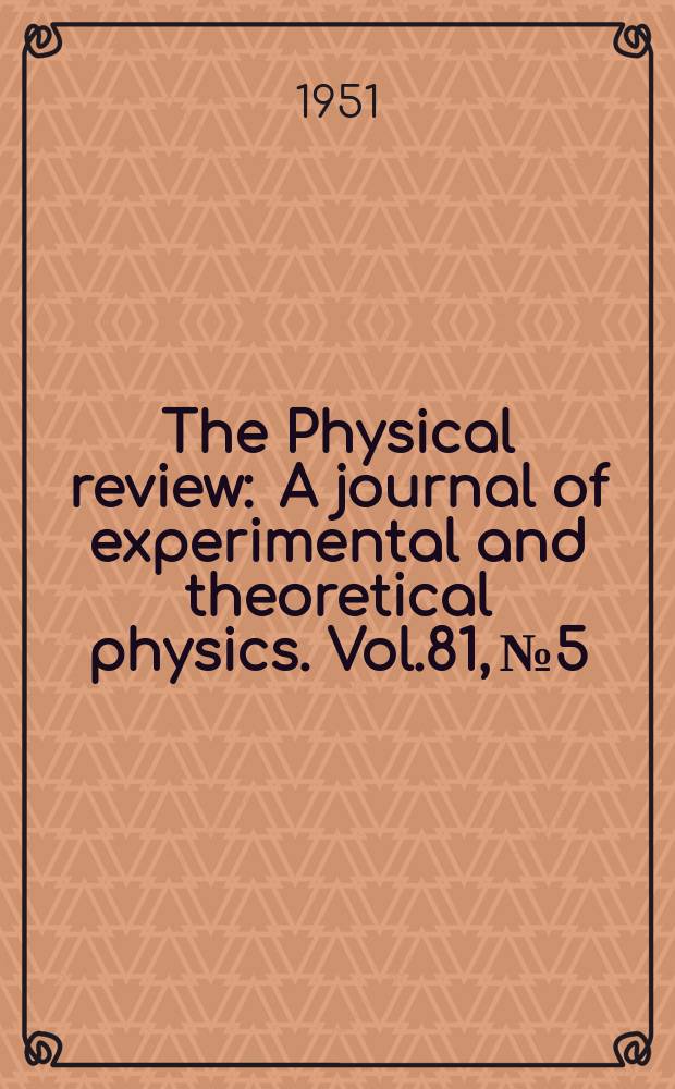 The Physical review : A journal of experimental and theoretical physics. Vol.81, №5