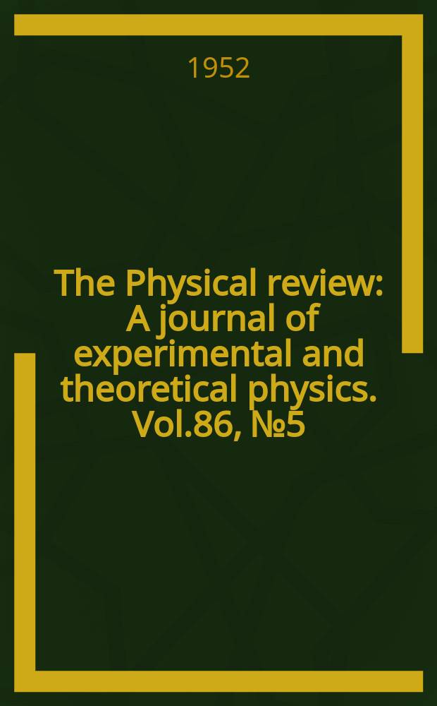 The Physical review : A journal of experimental and theoretical physics. Vol.86, №5