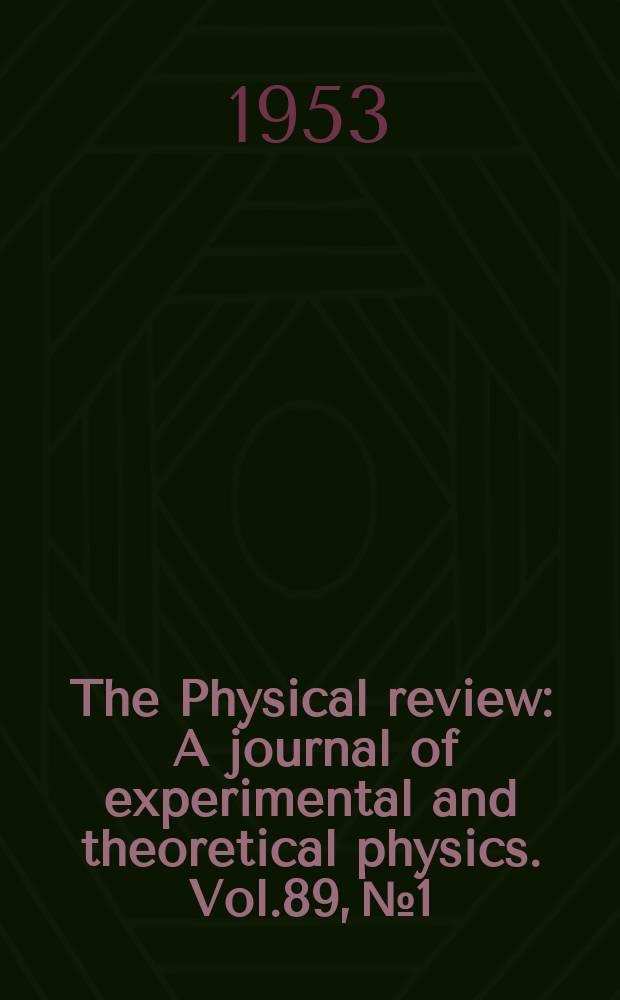 The Physical review : A journal of experimental and theoretical physics. Vol.89, №1