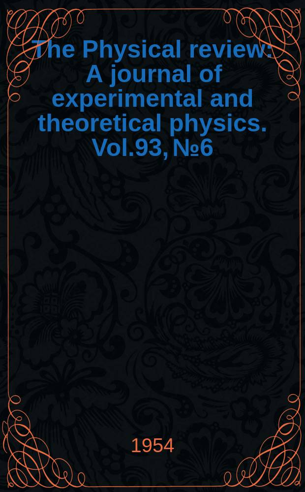 The Physical review : A journal of experimental and theoretical physics. Vol.93, №6