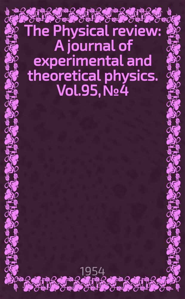 The Physical review : A journal of experimental and theoretical physics. Vol.95, №4