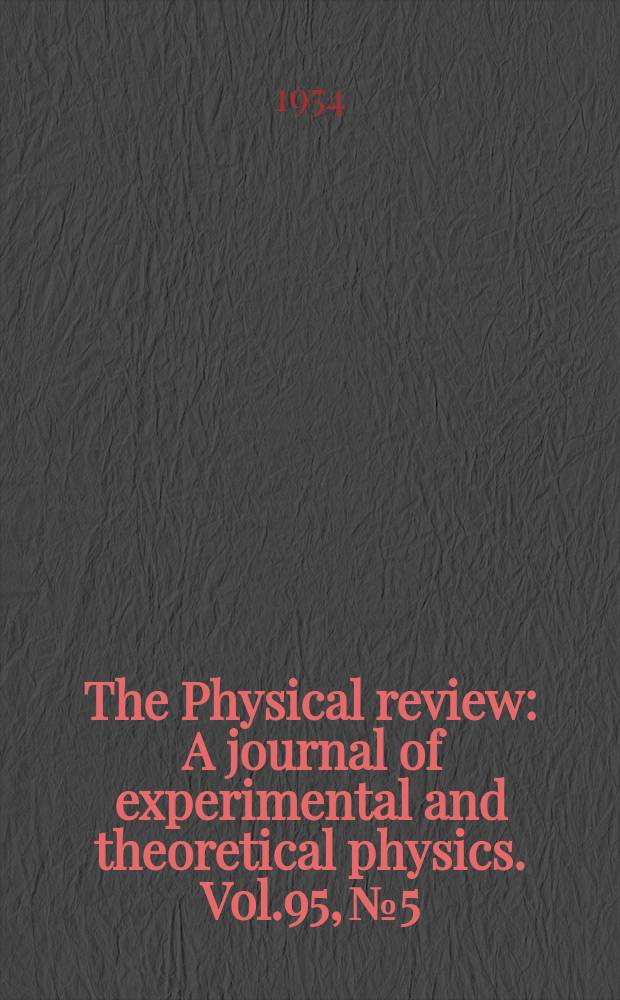 The Physical review : A journal of experimental and theoretical physics. Vol.95, №5