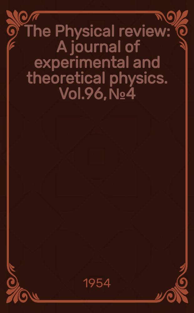 The Physical review : A journal of experimental and theoretical physics. Vol.96, №4