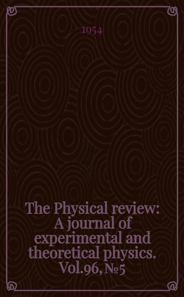 The Physical review : A journal of experimental and theoretical physics. Vol.96, №5
