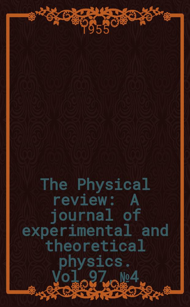 The Physical review : A journal of experimental and theoretical physics. Vol.97, №4