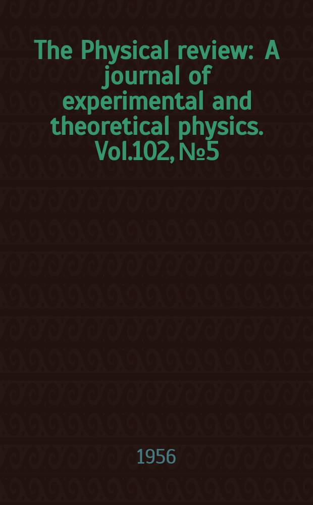 The Physical review : A journal of experimental and theoretical physics. Vol.102, №5