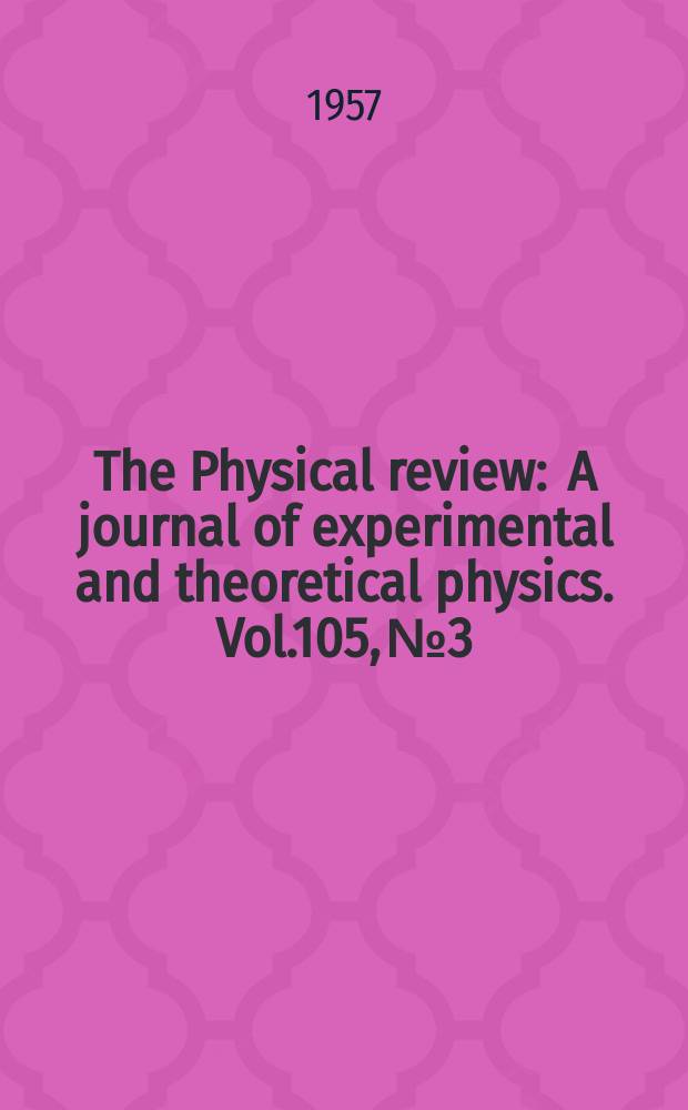 The Physical review : A journal of experimental and theoretical physics. Vol.105, №3