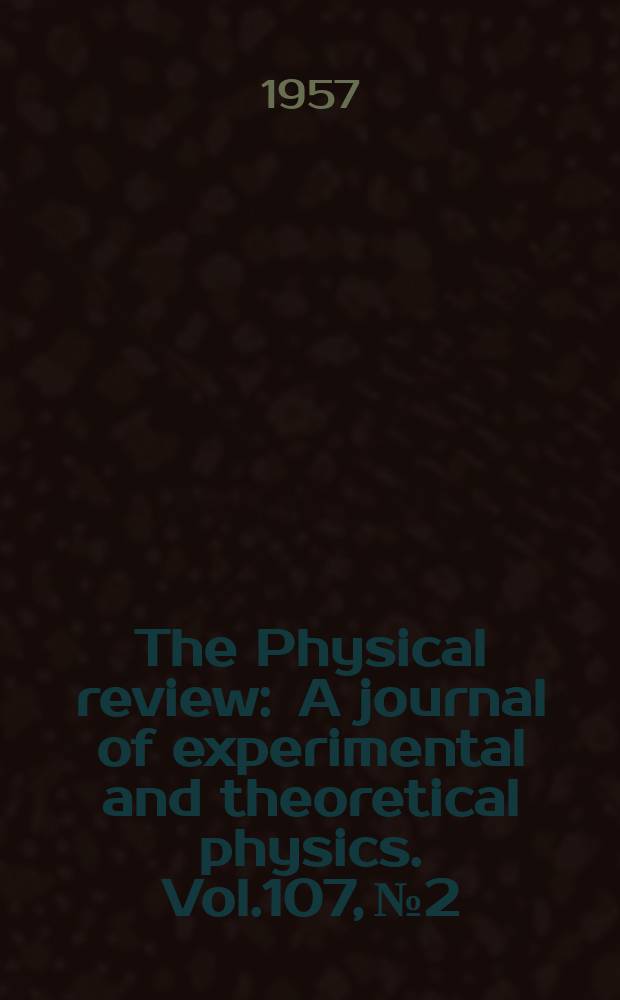 The Physical review : A journal of experimental and theoretical physics. Vol.107, №2