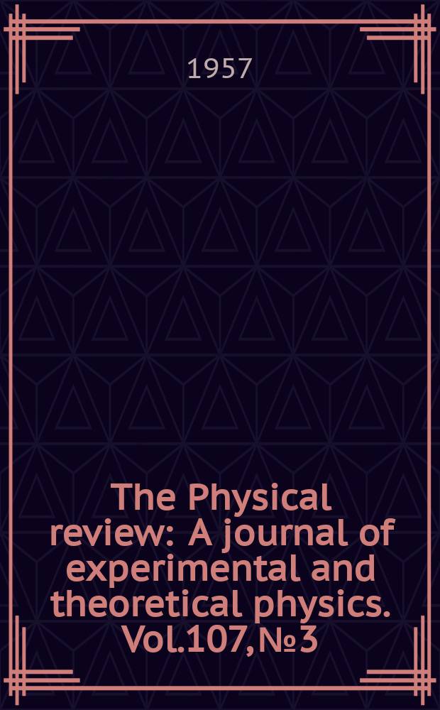 The Physical review : A journal of experimental and theoretical physics. Vol.107, №3