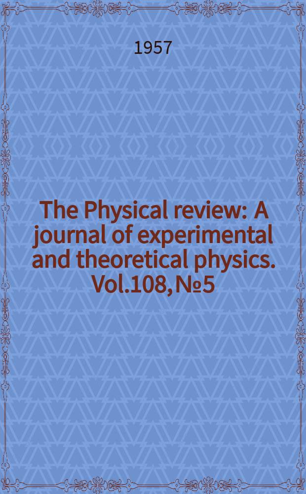 The Physical review : A journal of experimental and theoretical physics. Vol.108, №5