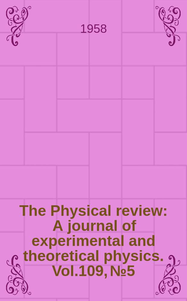 The Physical review : A journal of experimental and theoretical physics. Vol.109, №5