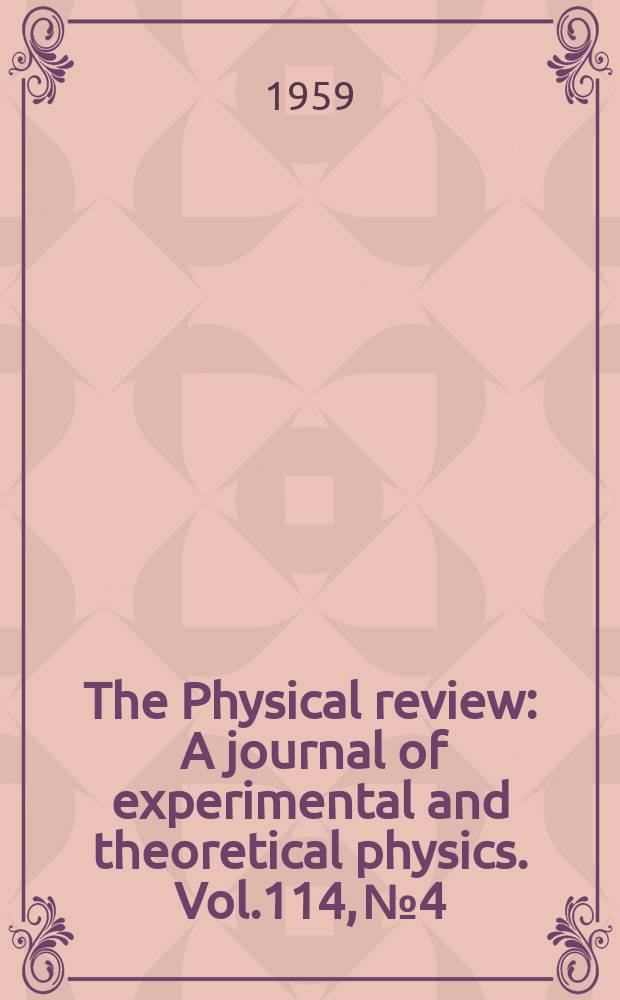 The Physical review : A journal of experimental and theoretical physics. Vol.114, №4