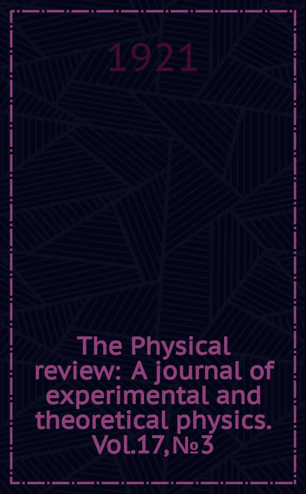 The Physical review : A journal of experimental and theoretical physics. Vol.17, №3