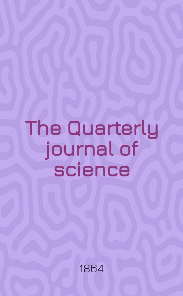 The Quarterly journal of science