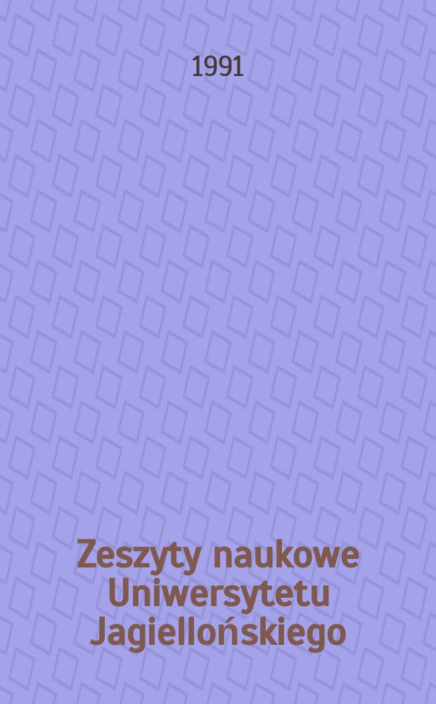 Zeszyty naukowe Uniwersytetu Jagiellońskiego : Europejskie mniejszości ...