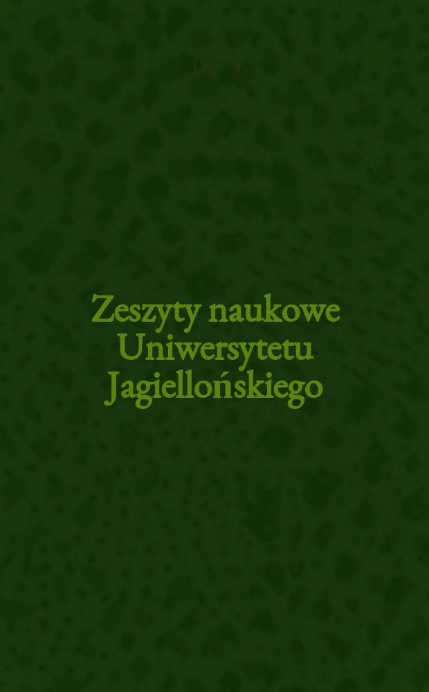 Zeszyty naukowe Uniwersytetu Jagiellońskiego : Materiały do bibliografii dziejów emigracji oraz skupisk polonijnych w Ameryce Północnej i Południowej w XIX i XX wieku