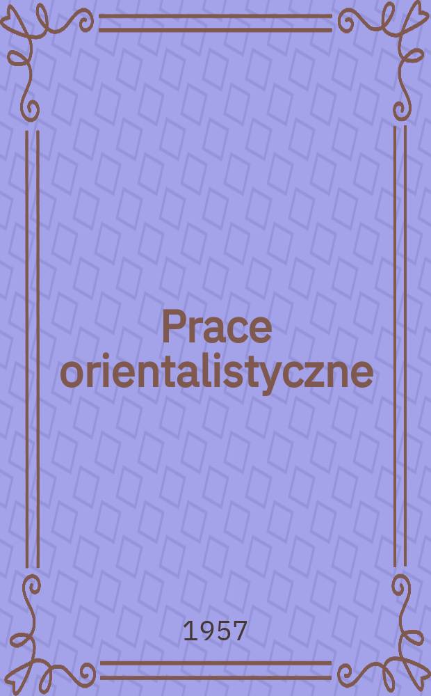 Prace orientalistyczne