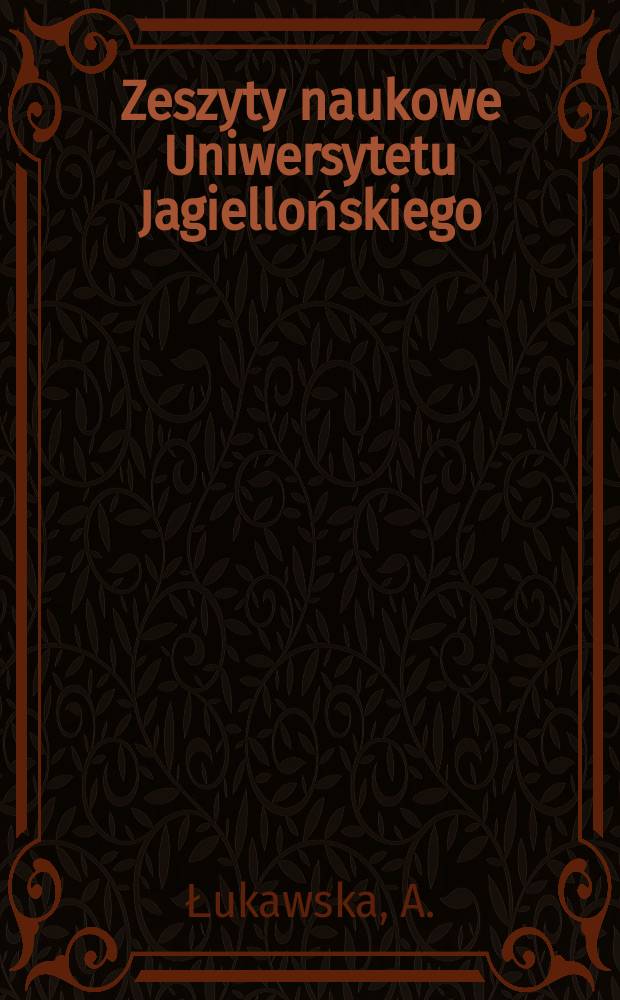 Zeszyty naukowe Uniwersytetu Jagiellońskiego : Nauka i czas wolny uczni&oacute;w szk&oacute;ł podstawowych ...