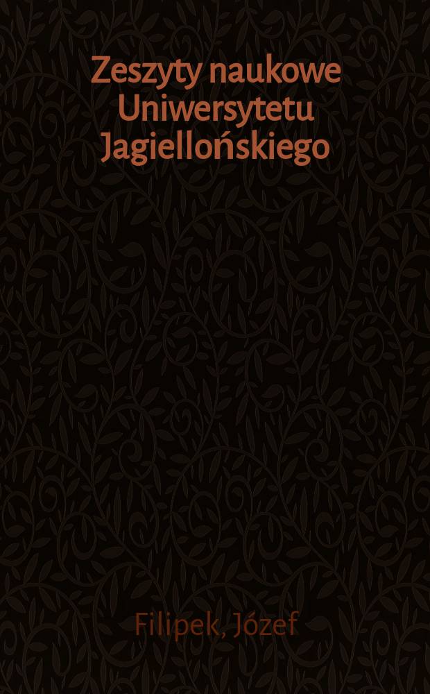 Zeszyty naukowe Uniwersytetu Jagiellońskiego : Stosunek administracyjnoprawny