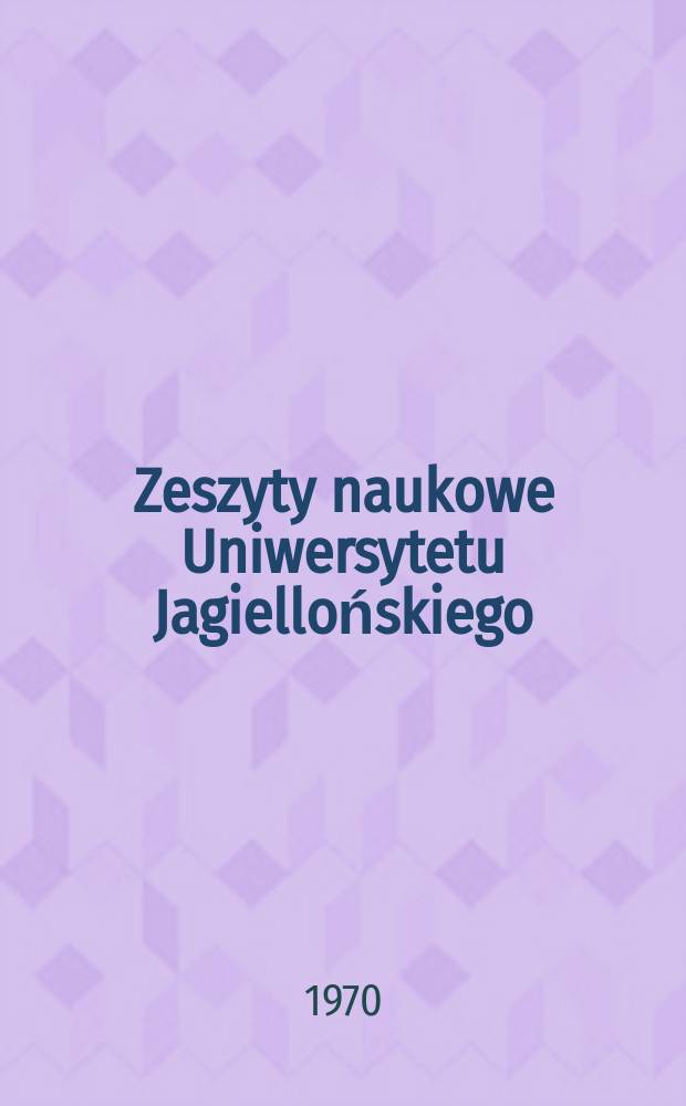 Zeszyty naukowe Uniwersytetu Jagiellońskiego : Zarządzenia administracyjne