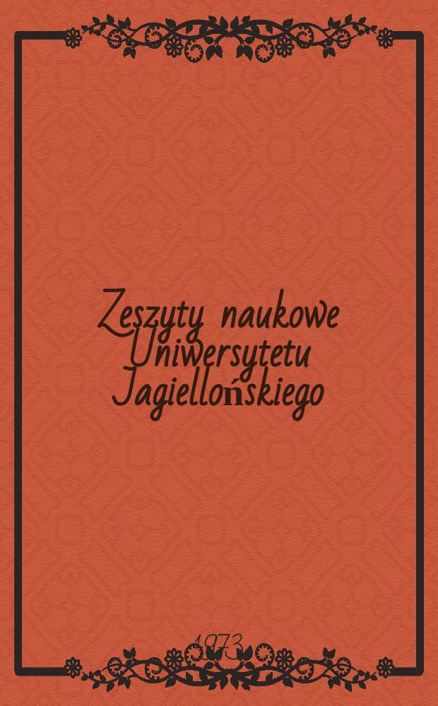 Zeszyty naukowe Uniwersytetu Jagiellońskiego : Postępowanie przygotowawcze