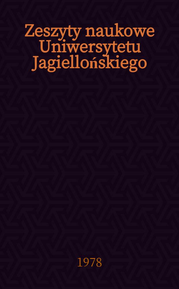 Zeszyty naukowe Uniwersytetu Jagiellońskiego : Studien zur Verwahrung ...