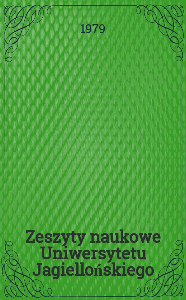 Zeszyty naukowe Uniwersytetu Jagiellońskiego