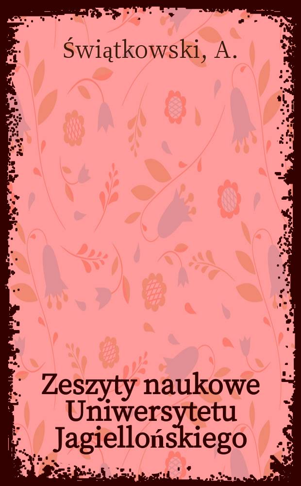Zeszyty naukowe Uniwersytetu Jagiellońskiego : Problemy równouprawnienia ...