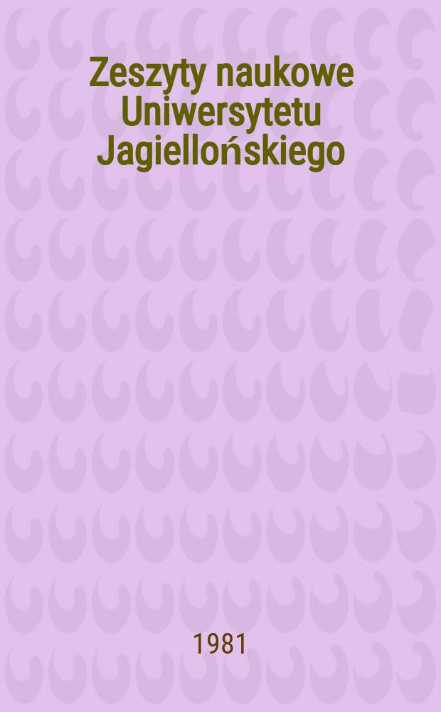 Zeszyty naukowe Uniwersytetu Jagiellońskiego