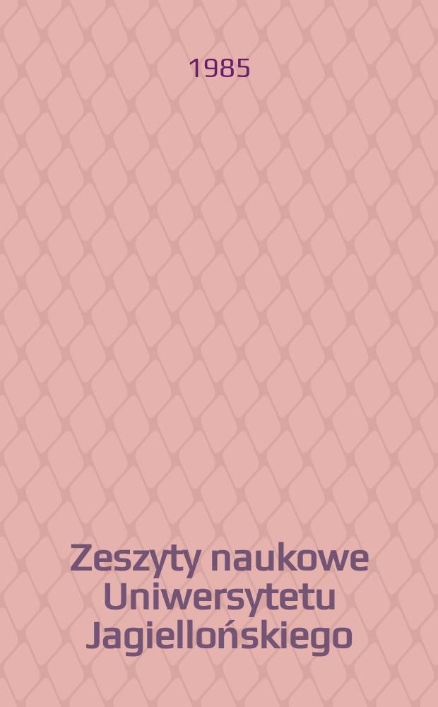 Zeszyty naukowe Uniwersytetu Jagiellońskiego : Okazanie