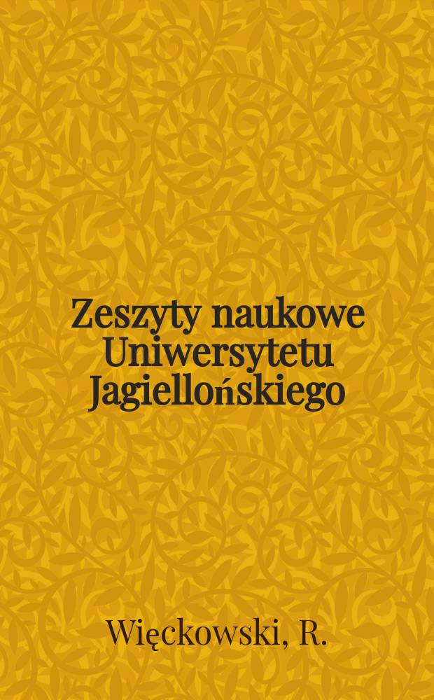 Zeszyty naukowe Uniwersytetu Jagiellońskiego : Dopuszczalność drogi sadowej w sprawach ...