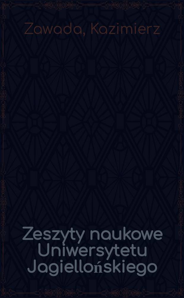 Zeszyty naukowe Uniwersytetu Jagiellońskiego : Ochrona dłużnika przy przelewie wierzytelności