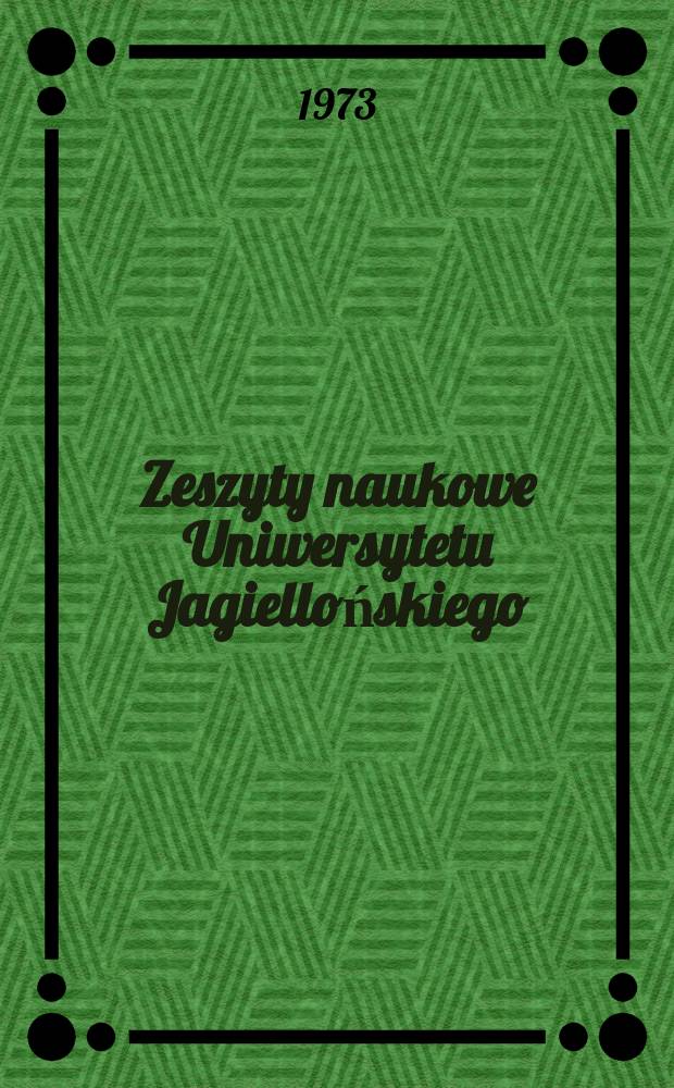 Zeszyty naukowe Uniwersytetu Jagiellońskiego