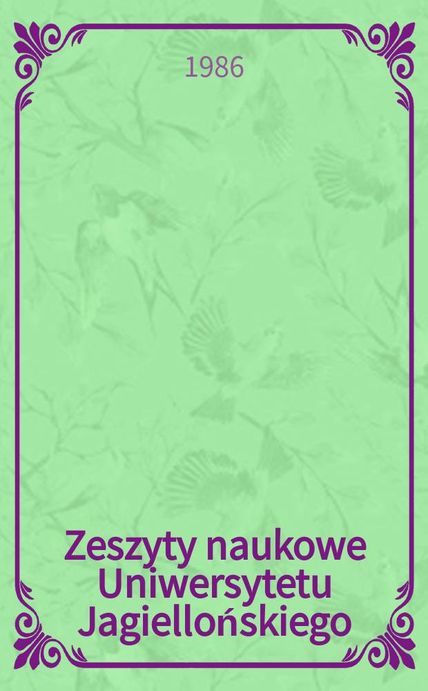 Zeszyty naukowe Uniwersytetu Jagiellońskiego : Studia z socjologii młodzieży i wychowania