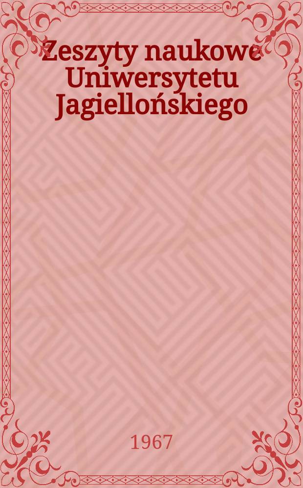 Zeszyty naukowe Uniwersytetu Jagiellońskiego