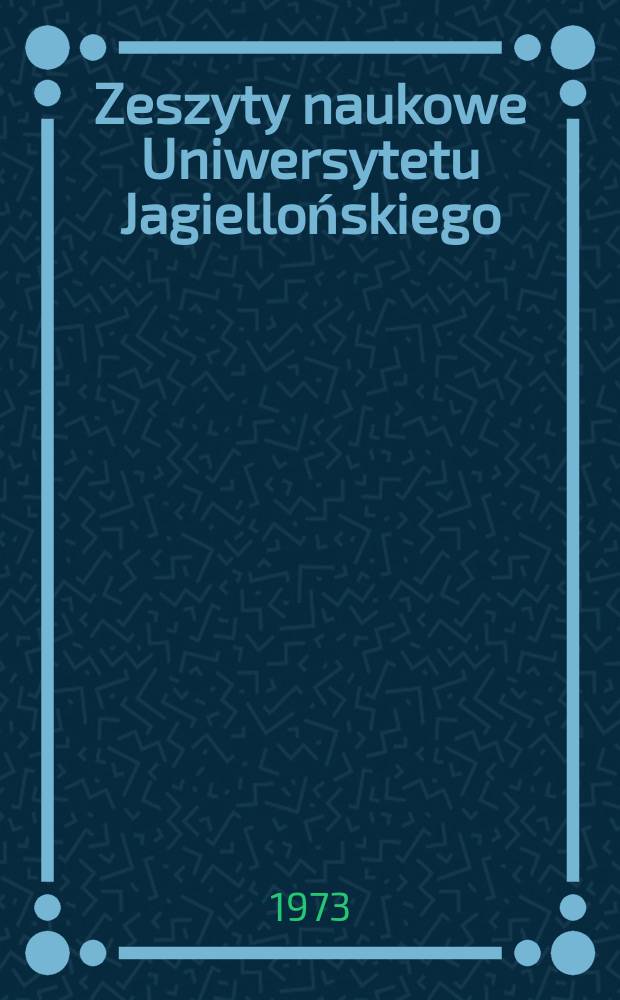 Zeszyty naukowe Uniwersytetu Jagiellońskiego
