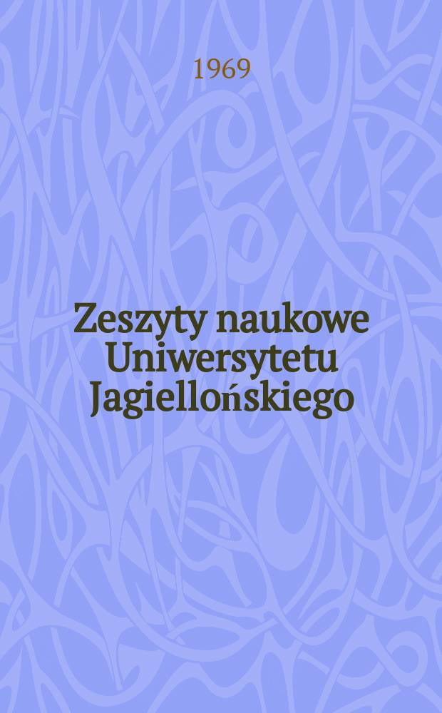 Zeszyty naukowe Uniwersytetu Jagiellońskiego