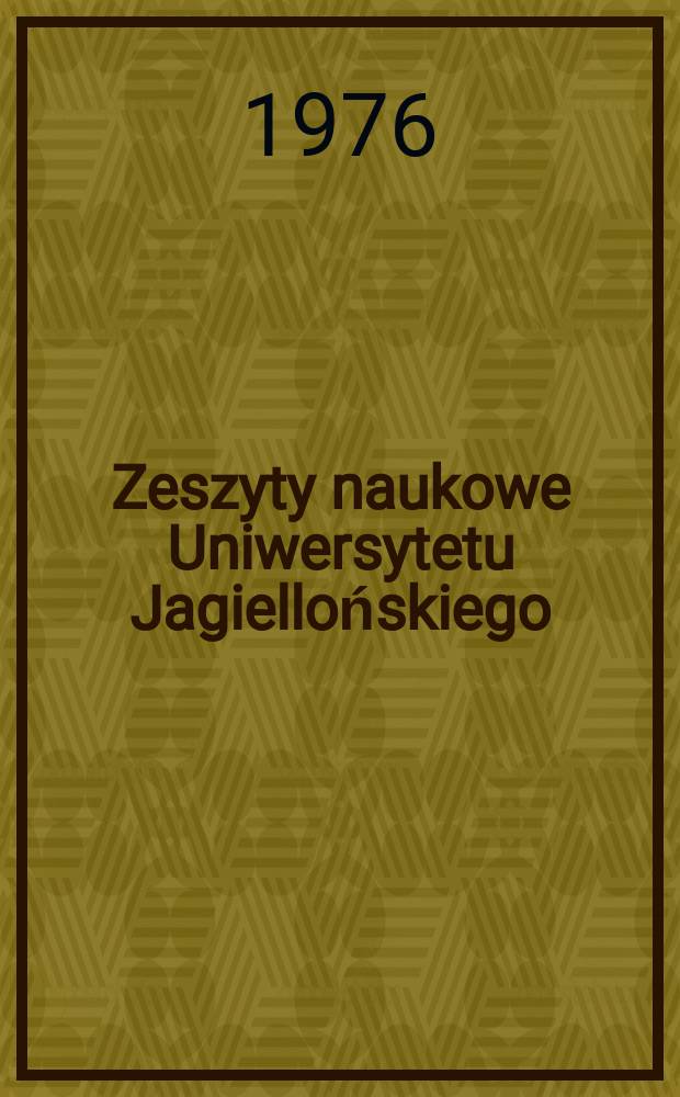 Zeszyty naukowe Uniwersytetu Jagiellońskiego