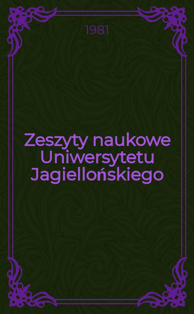 Zeszyty naukowe Uniwersytetu Jagiellońskiego