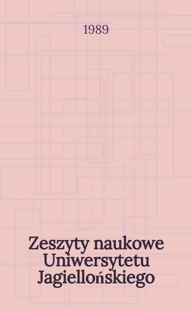 Zeszyty naukowe Uniwersytetu Jagiellońskiego