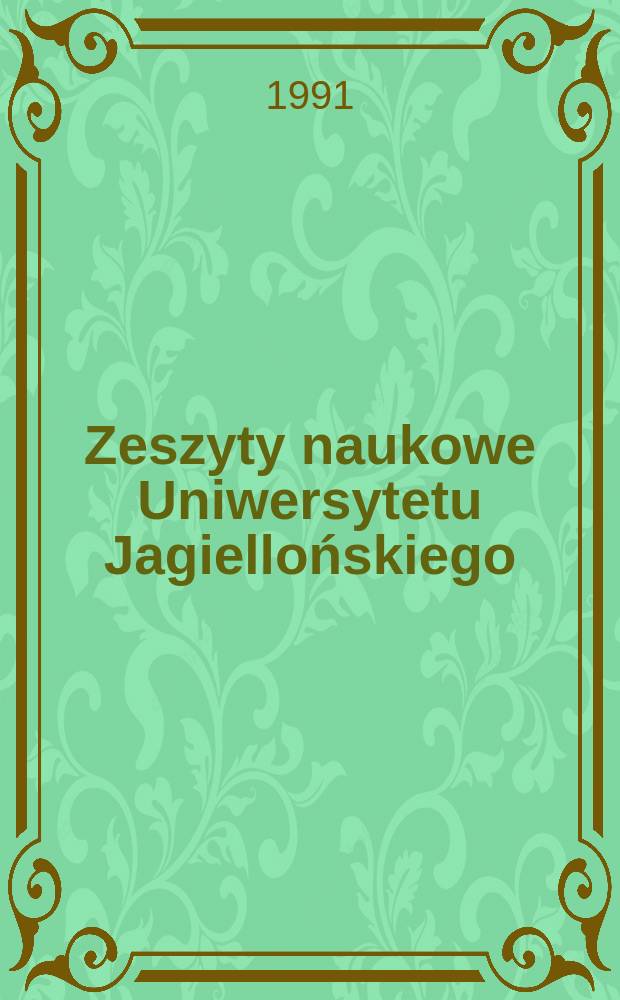Zeszyty naukowe Uniwersytetu Jagiellońskiego : Samorząd "wąskich struktur" ...