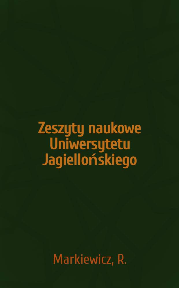 Zeszyty naukowe Uniwersytetu Jagiellońskiego : Ochrona prac naukowych