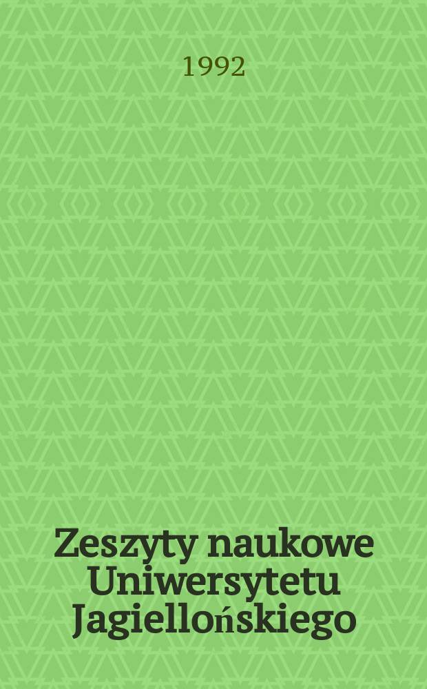 Zeszyty naukowe Uniwersytetu Jagiellońskiego : Szczeg&oacute;lne zagadnienia prawa własności przemysłowej