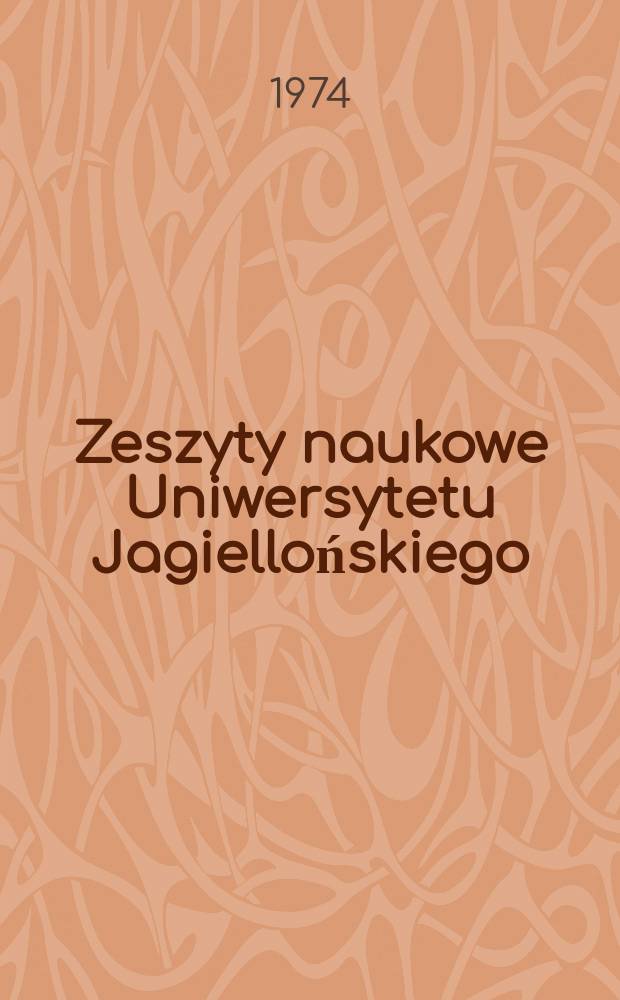 Zeszyty naukowe Uniwersytetu Jagiellońskiego