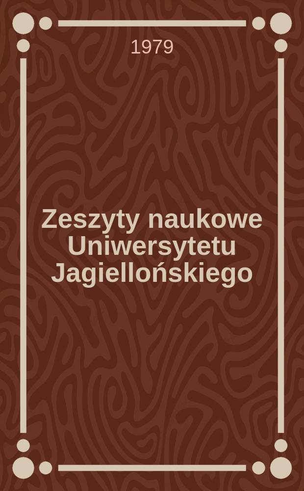 Zeszyty naukowe Uniwersytetu Jagiellońskiego : Metody fizyczne, biochemiczne i immunologiczne w badaniach molekularnych struktur kom&oacute;rkowych