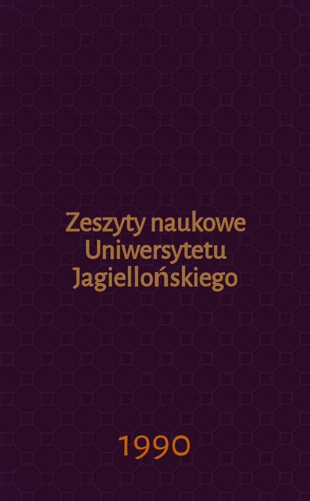 Zeszyty naukowe Uniwersytetu Jagiellońskiego : Proteinases and their inhibitors