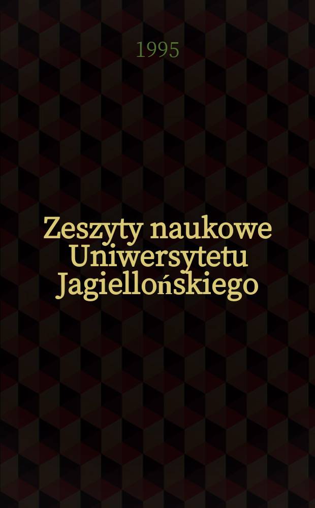 Zeszyty naukowe Uniwersytetu Jagiellońskiego
