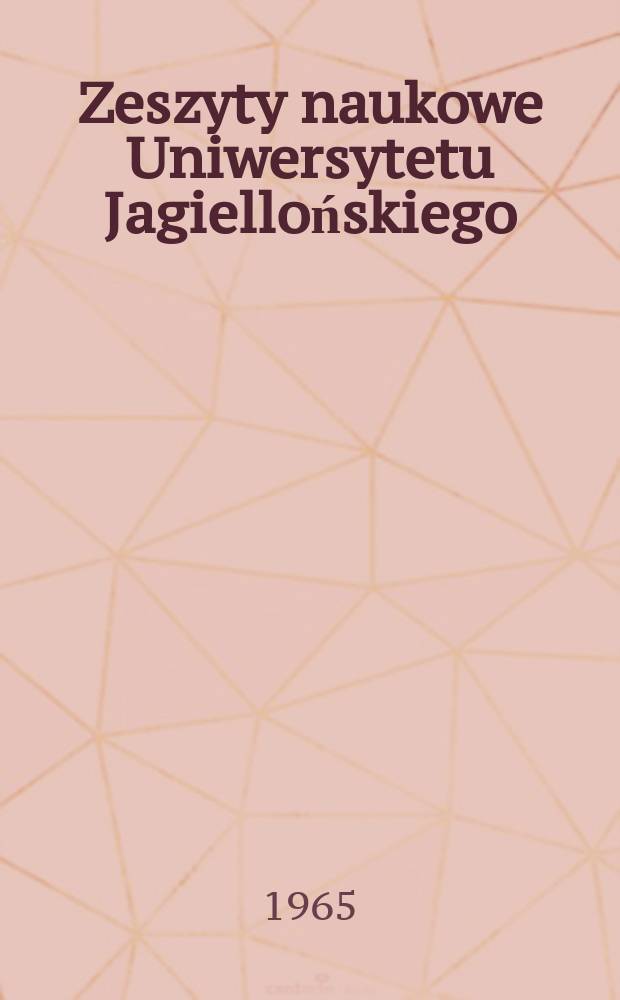 Zeszyty naukowe Uniwersytetu Jagiellońskiego