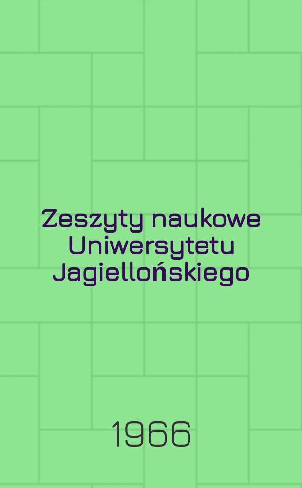 Zeszyty naukowe Uniwersytetu Jagiellońskiego