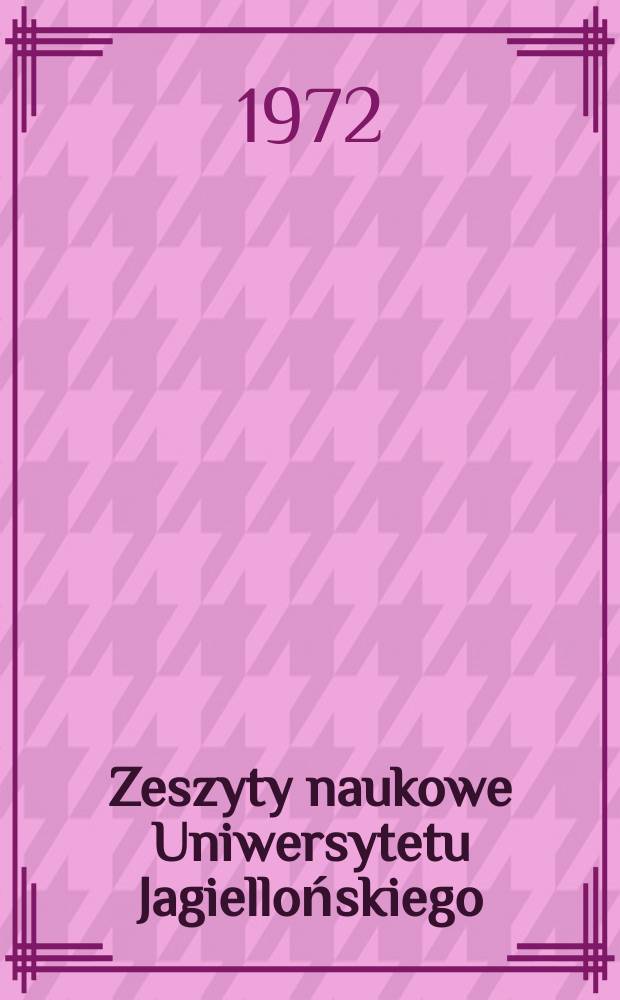 Zeszyty naukowe Uniwersytetu Jagiellońskiego